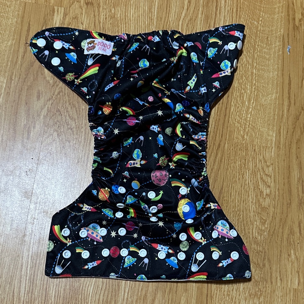 Pop Black Space Adventure Diaper Cover